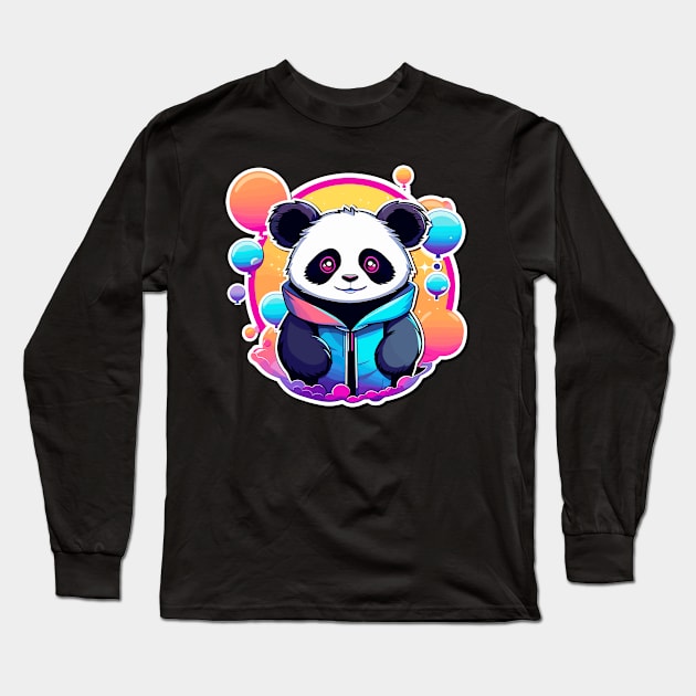 Panda Illustration Long Sleeve T-Shirt by FluffigerSchuh